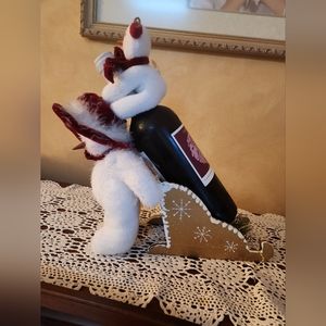 NWOT Snowman wine holder